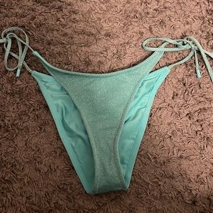 Green sparkle triangl bikini bottoms